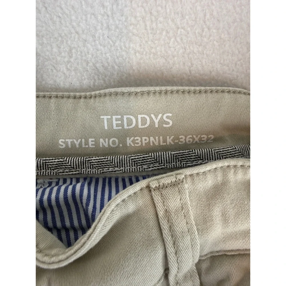 Mugsy Jeans Teddys Chino Pants Mens 36x32 Khaki Tan Stretch Casual K3PNLK
